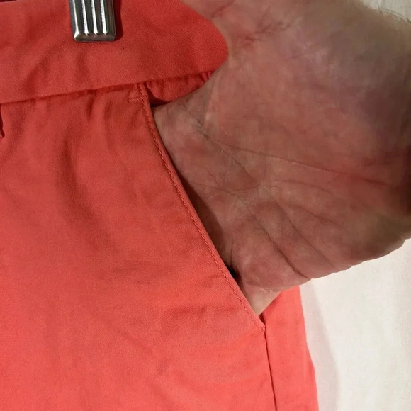 Magellan Chino Shorts Womens 2 Pink 3.5" Inseam Mid Rise Cotton Blend Button Zip - Picture 4 of 7